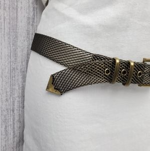 Vtg Bronze Metal Chain Belt with 5 holes